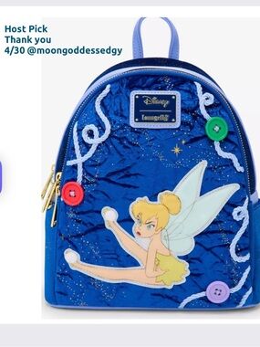Loungefly Exclusive PeterPan /Tinker Bell  Button light up mini Backpack New!